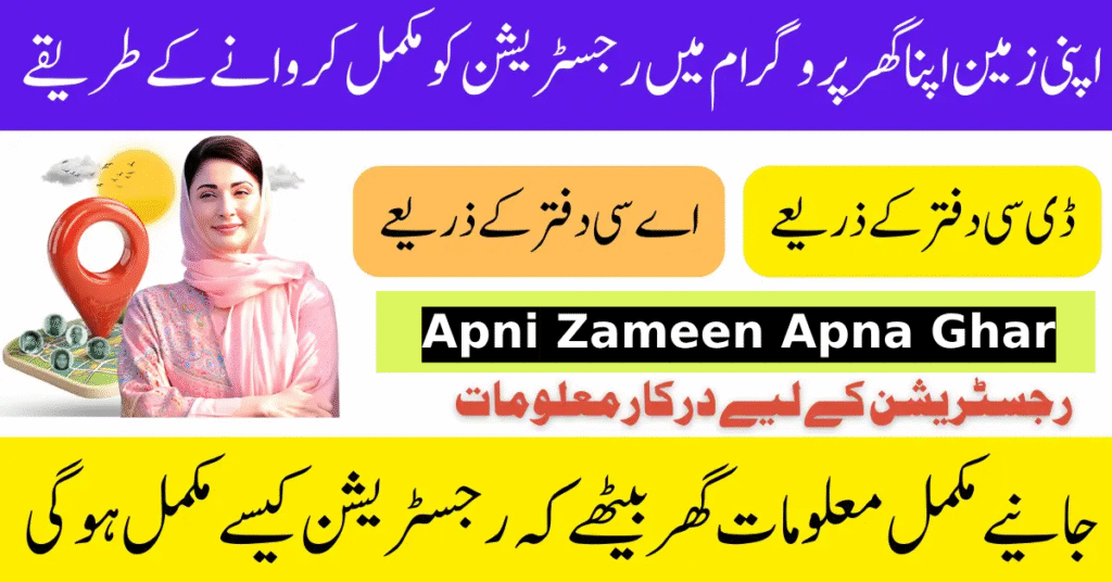 Latest Registration Method About Apni Zameen Apna Ghar Program – Complete Guide
