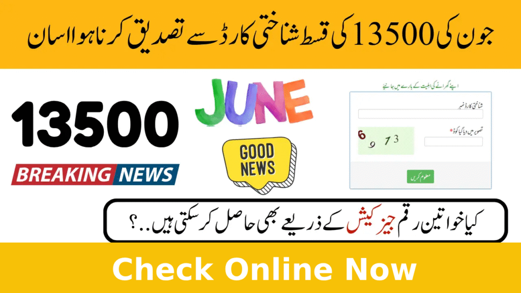 BISP 8171 CNIC Confirmation Guide for Rs 13,500 June 2025 Payment
