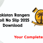 Pak Rangers Registration Slip Download Roll No Slip 2025