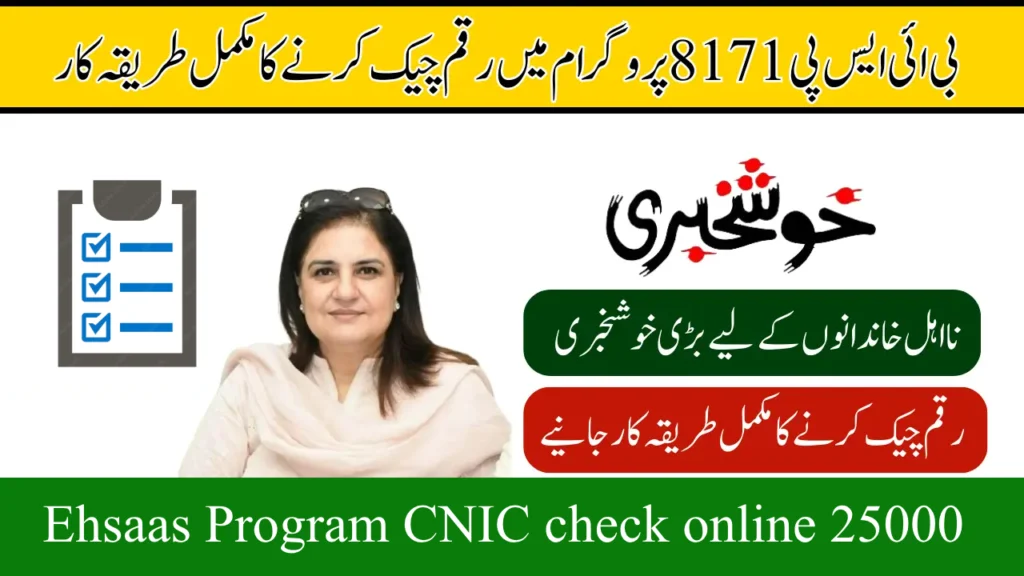 Ehsaas Program CNIC check online 25000 — Easy 2025 Guide for Everyone