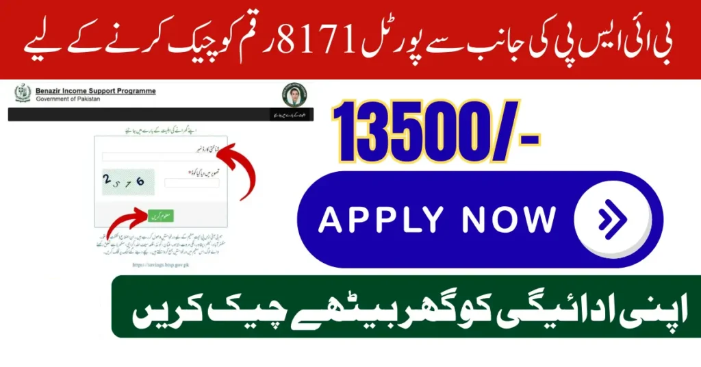 احساس پروگرام 8171 کے پیسے کیسے چیک کریں؟