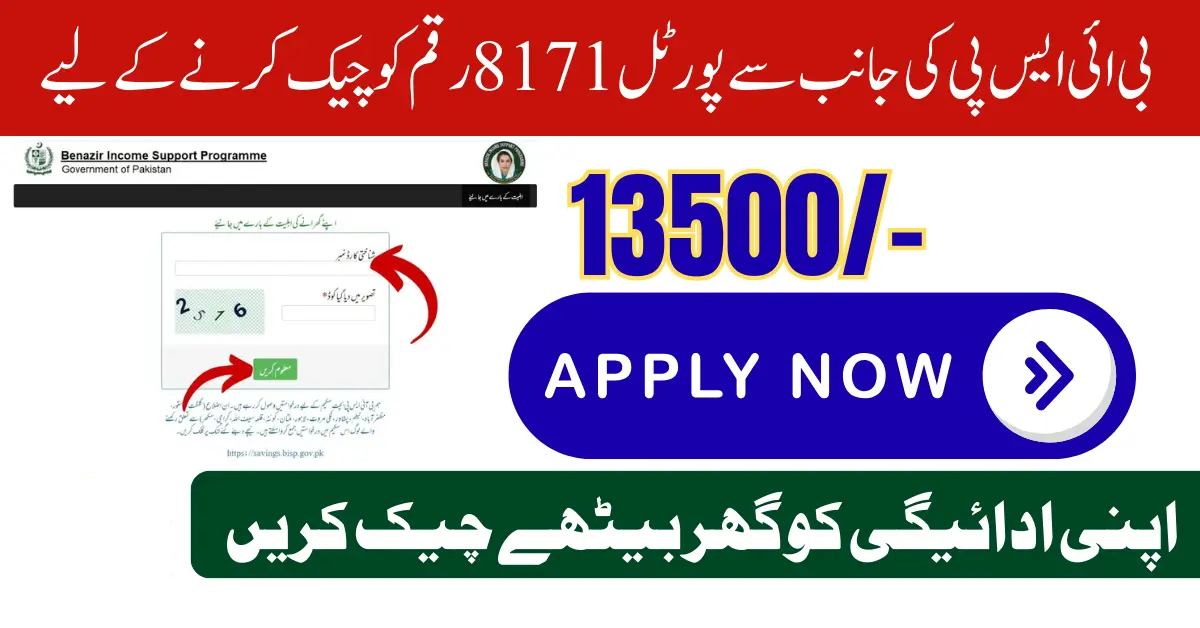 احساس پروگرام 8171 کے پیسے کیسے چیک کریں؟
