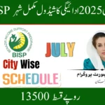 BISP July 2025 Payment Schedule Full City-Wise Guide for Rs 13500 Installment