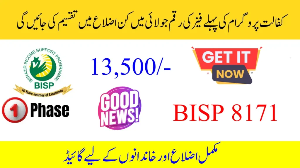 Benazir Kafalat New Payment 1st Phase July 2025