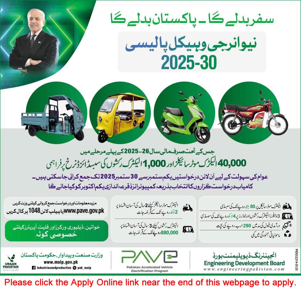 Pakistan’s New Electric Vehicle Policy 2025–30: Transforming the Future of Transport